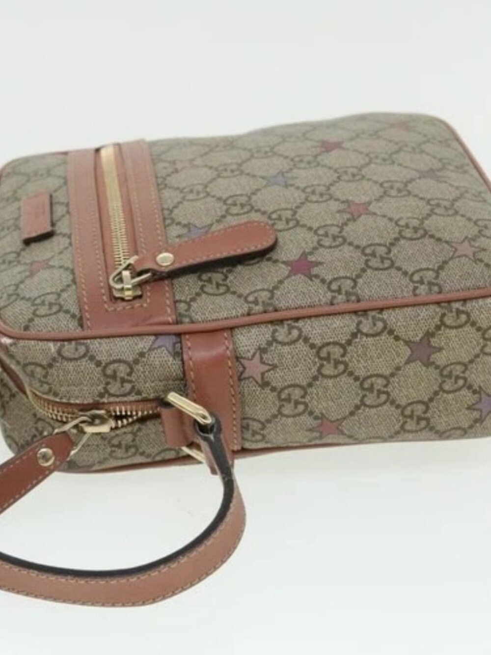 GUCCI GG Canvas Shoulder Bag PVC Leather Beige - Picture 3 of 16